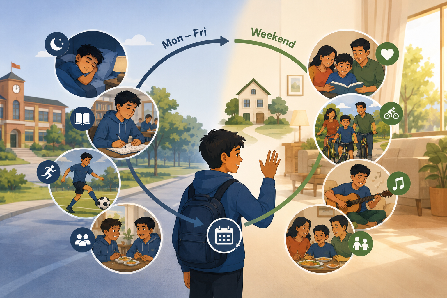 weekly boarding school structure